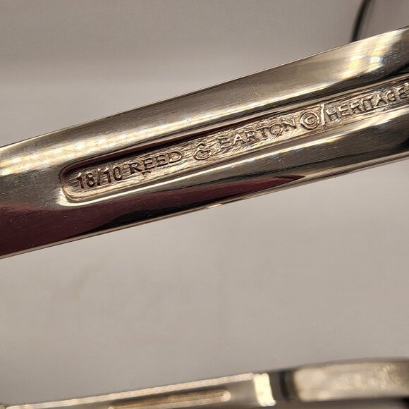 Reed & Barton Heritage Mint 18/10 Stainless Steel Salad Serving Set - Picture 7 of 8